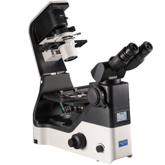 Microscopio Invertito Nexcope NIB630 con Tubo Trinoculare Ergonomico – Campo Chiaro, Contrasto di Fase, Emboss, Hoffmann e Fluorescenza FL