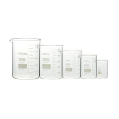 Set Becher formato basso in borosilicato