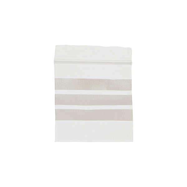 Sacchetto con Zip, con Area di Scrittura di Colore Bianco
