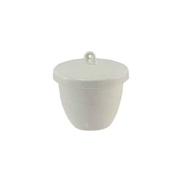 Crogiolo in Porcellana Forma Media con Coperchio - Basic Line