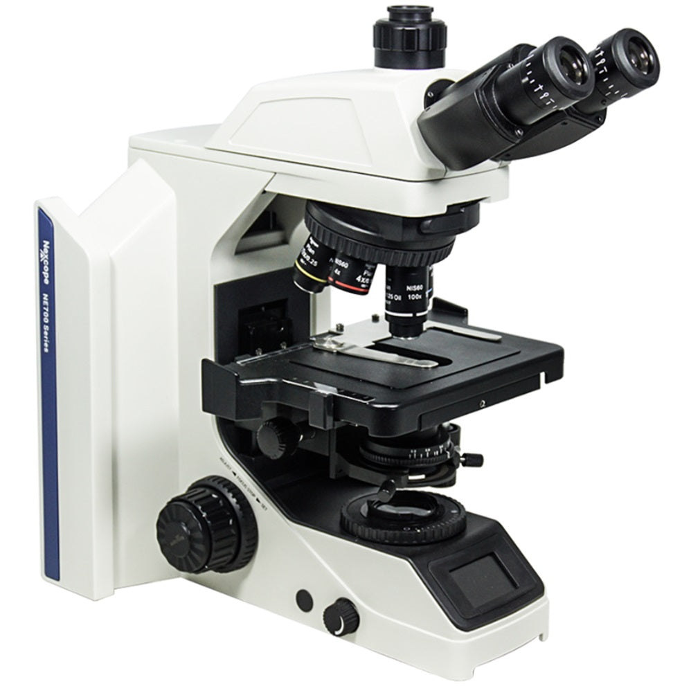 Microscopio dritto Nexcope NE710 binoculare o trinoculare per campo chiaro contrasto di fase DIC e fluorescenza