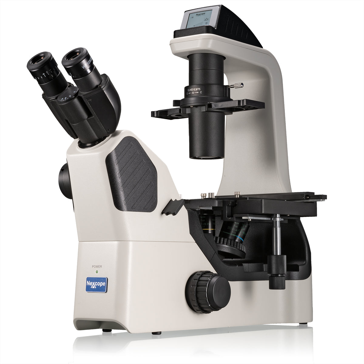 Microscopio Invertito Nexcope NIB620 per Colture Cellulari – Campo Chiaro, Contrasto di Fase, Emboss, Hoffmann e Fluorescenza FL