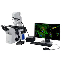 Microscopio Invertito Nexcope NIB950 Motorizzato per Ricerca – Campo Chiaro, Contrasto di Fase, DIC, Polarizzazione e Fluorescenza FL