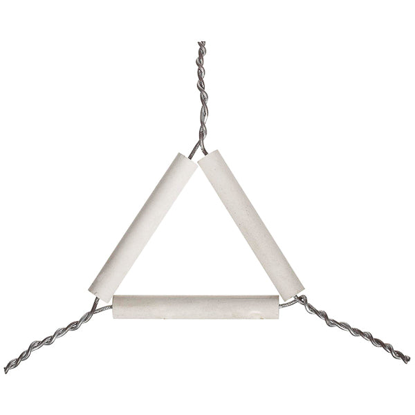 Triangolo per Crogioli in Acciaio Inox con Supporti in Porcellana